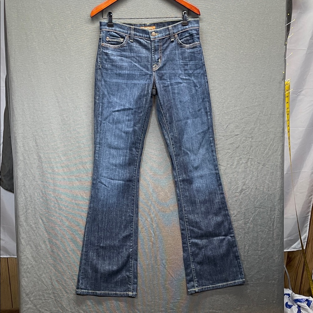 David Kahn Blue Flare Wide Leg‎ Jeans with Timeless Style
